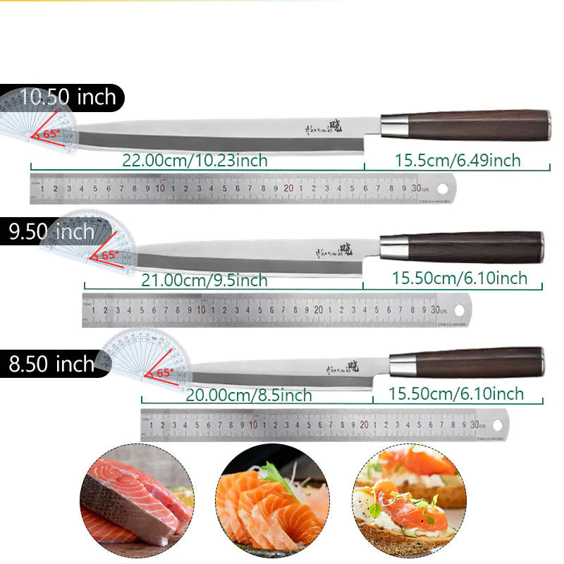 Stainless Steel Chef Knife Set with Wooden Handle