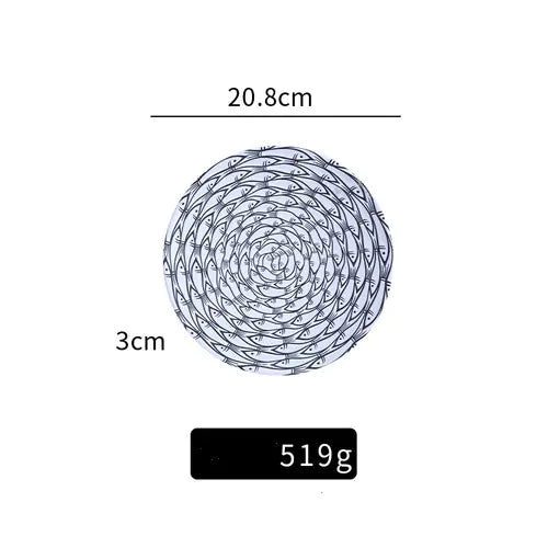 Porcelain Ceramic Plate for Home