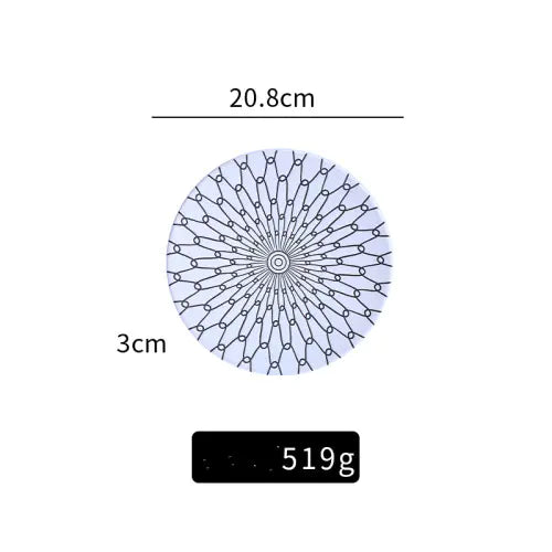 Porcelain Ceramic Plate for Home