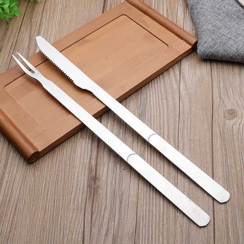 Tibetan Stainless Steel Lamb Knife and Fork Set