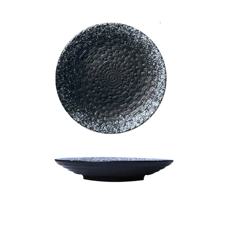 10-Inch Round Ceramic Dish Plate for Japanese Cuisine