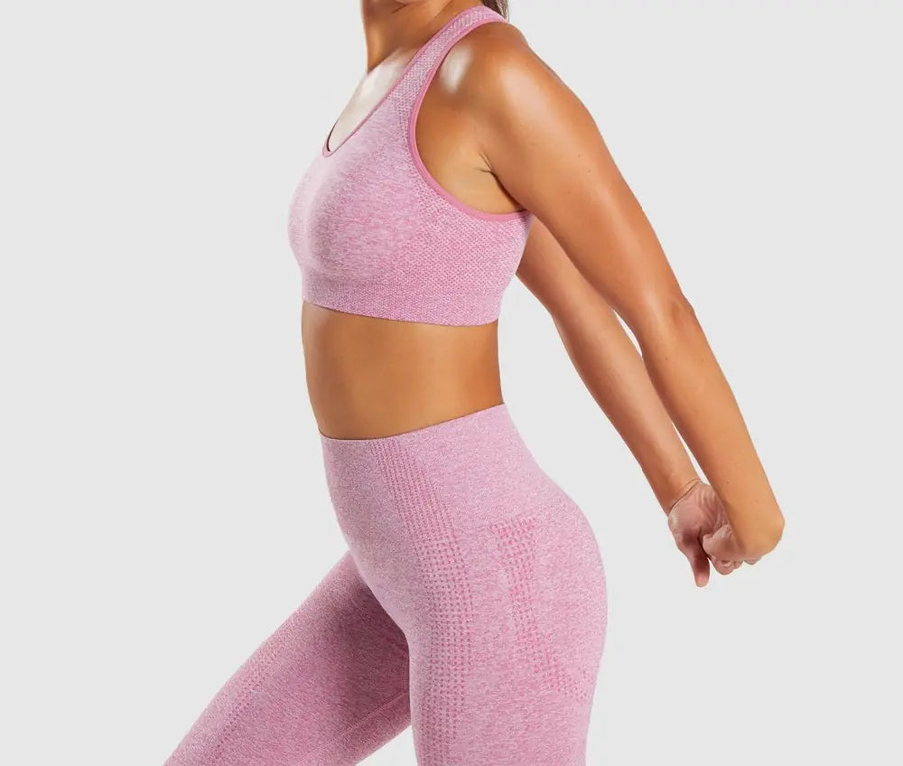Seamless Quick-Dry Sports Bra and Vest Top