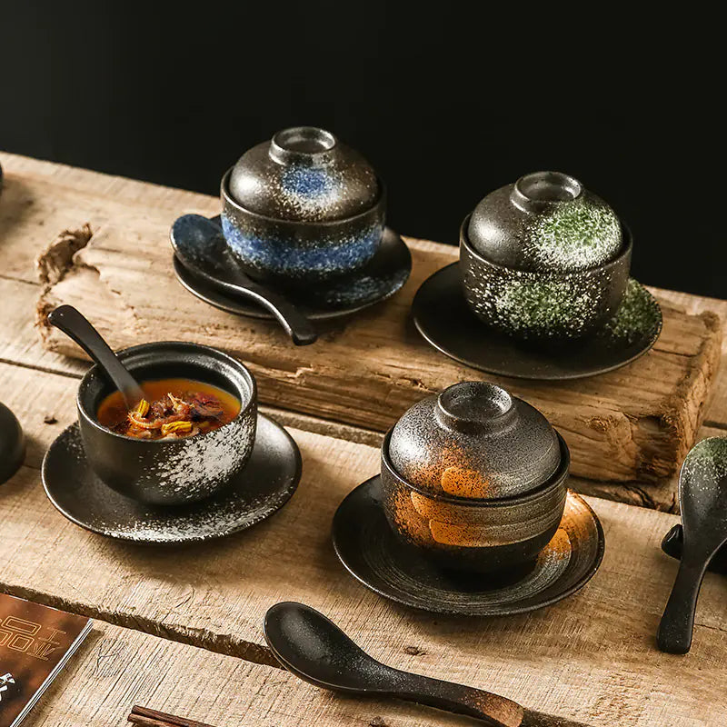 Ceramic Soup Bowl with Lid Tureen