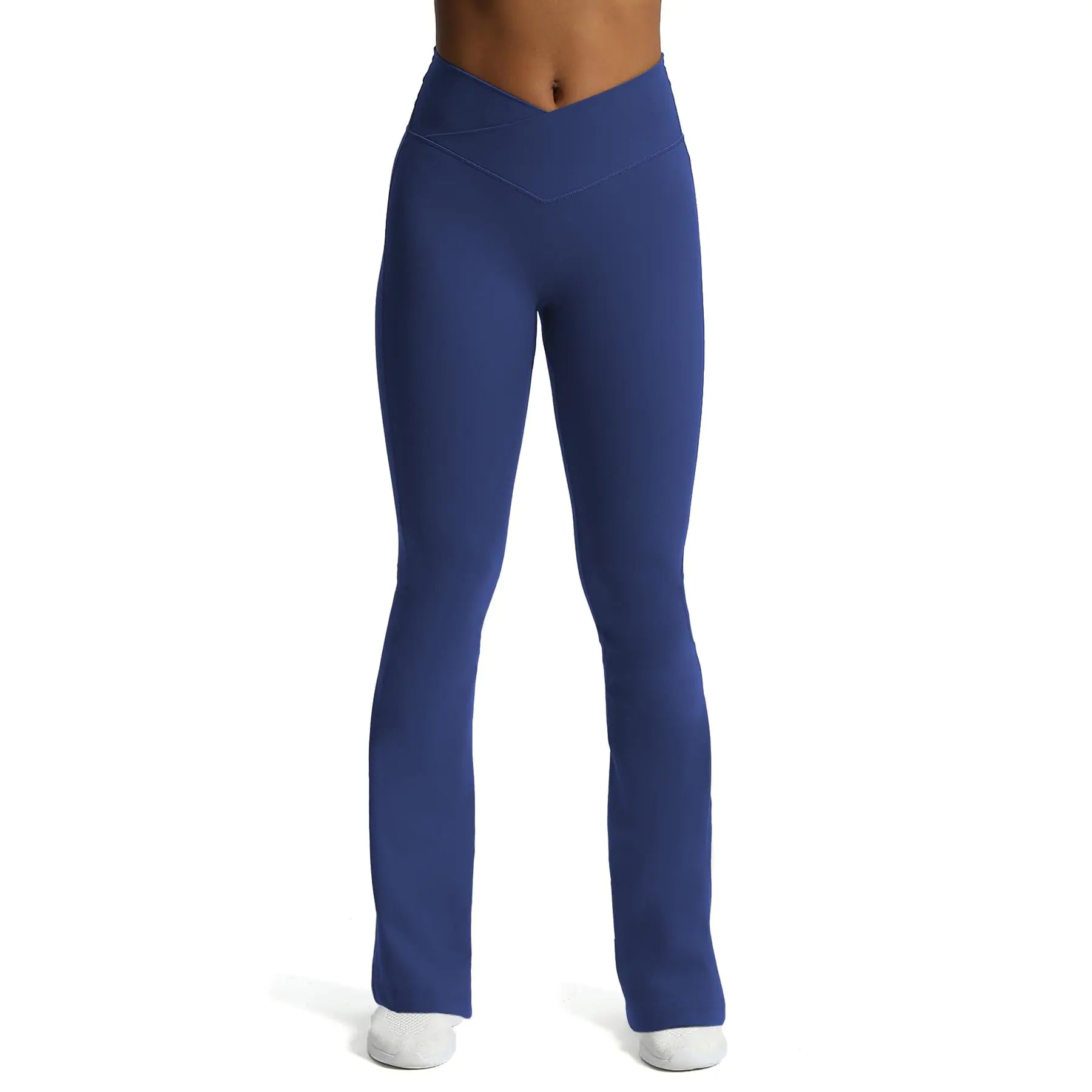 Flared Cross waist Yoga Pants 29" (Bellwether Blue Large)