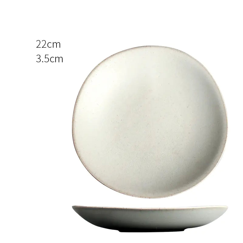 Vintage Irregular Ceramic Breakfast Plate