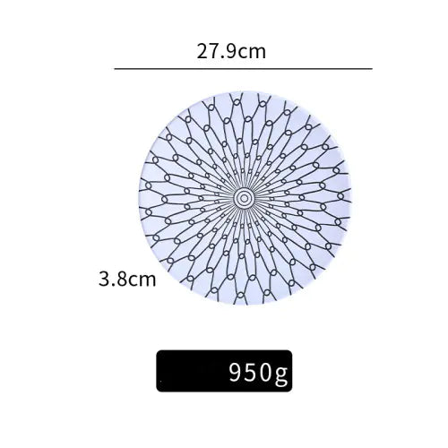 Porcelain Ceramic Plate for Home