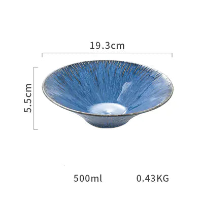 Nordic Blue Ceramic Plate