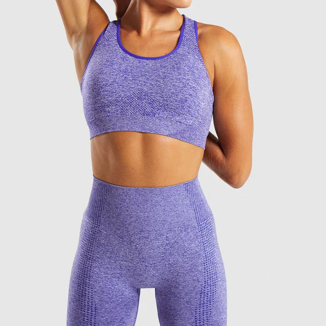 Seamless Quick-Dry Sports Bra and Vest Top