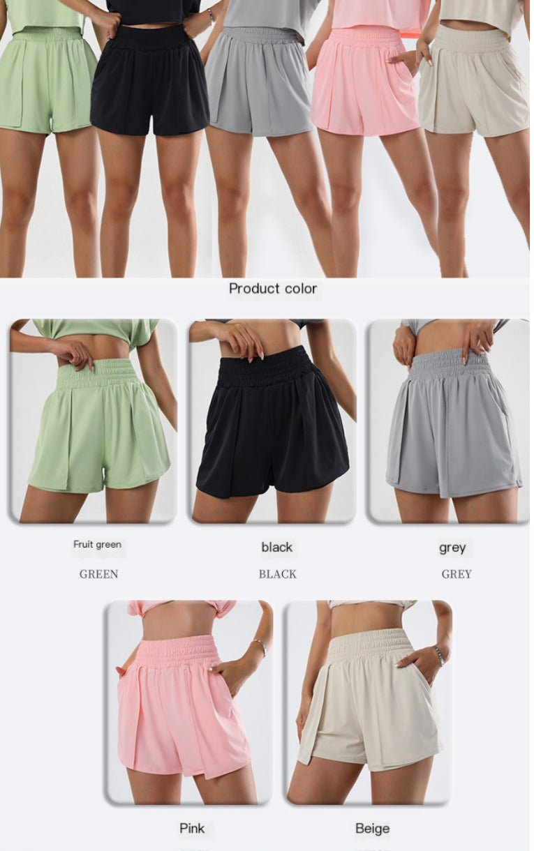 High-Waisted Dry-Fit Shorts
