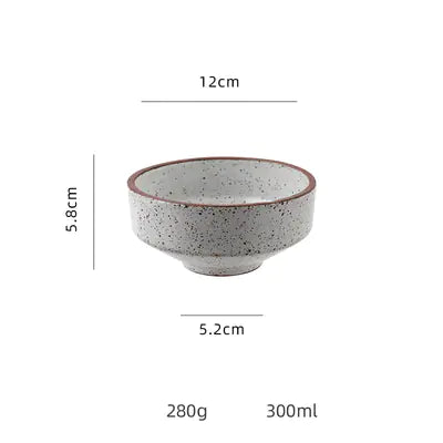 Rough Pottery Rice Bowl