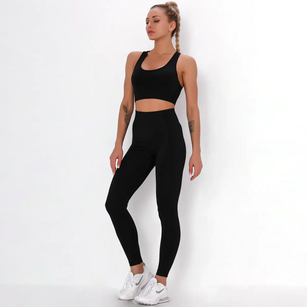 Seamless Knitted Yoga Fitness Set