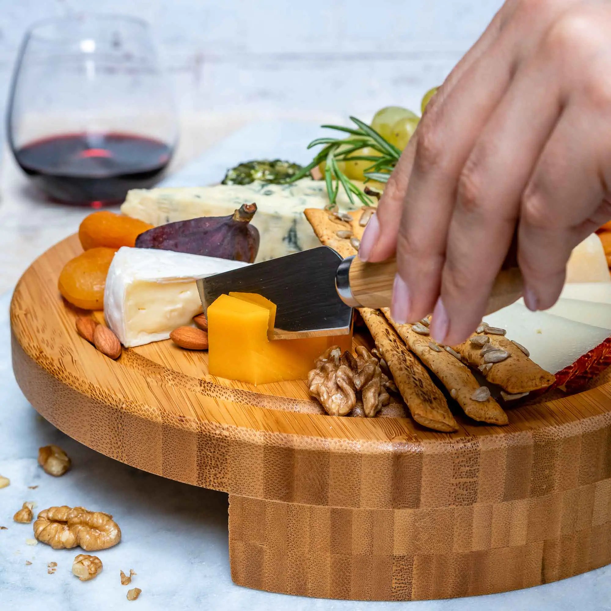 Bamboo Cheese Board and Knife Set