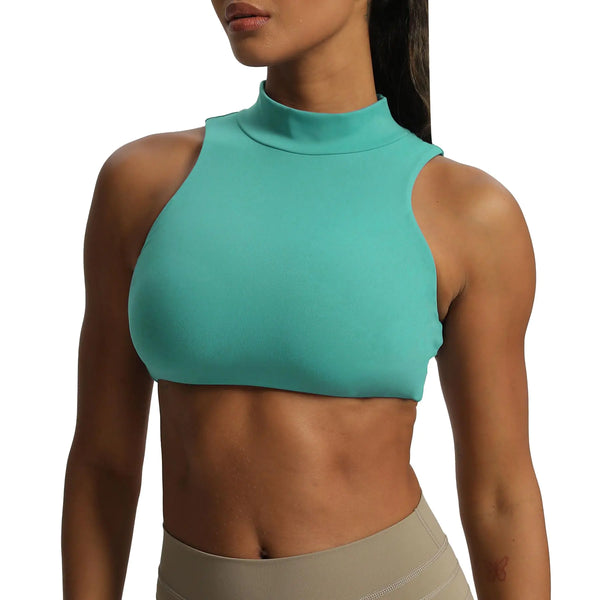 Kim Cutout High Neck Tank Top