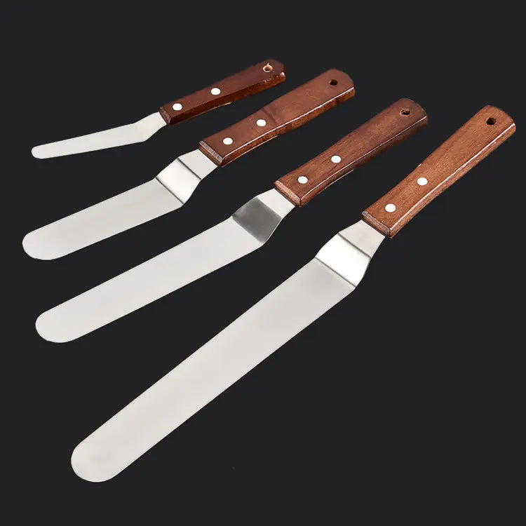 4-Piece Stainless Steel Baking Spatula Set