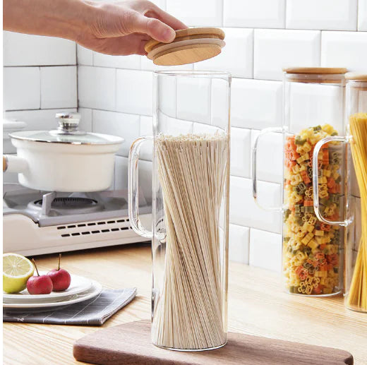 Transparent Pasta Can with Cup