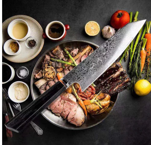 Damascus Steel Chef Knife - Suno Spartacus™ (One Piece)