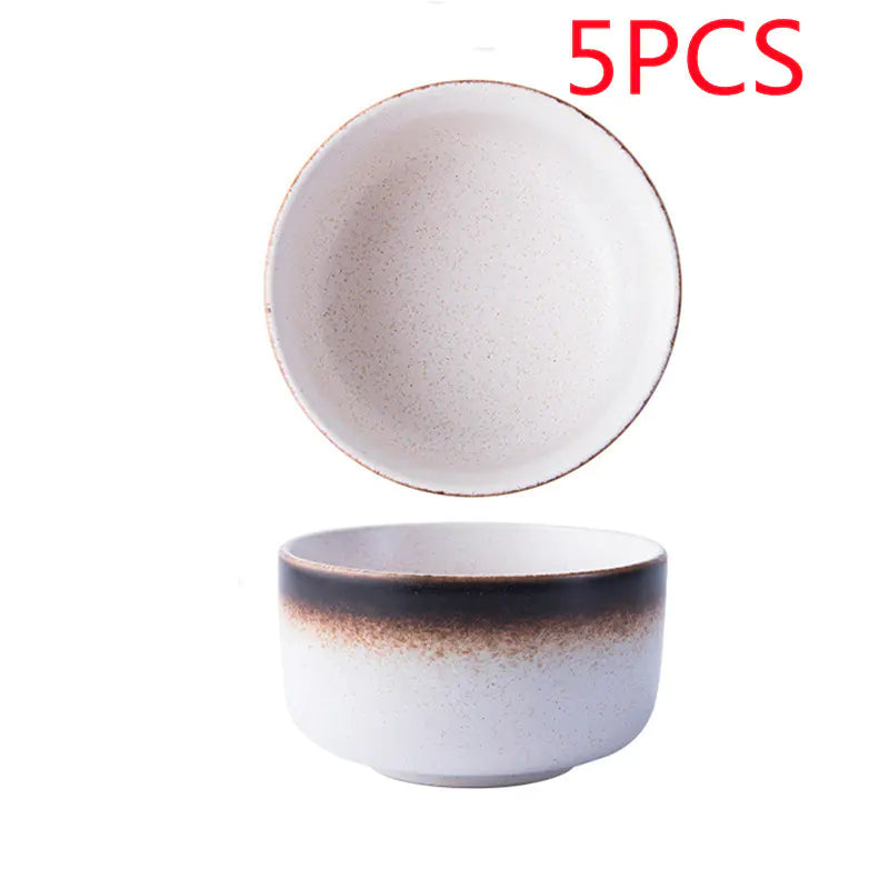 Small Ceramic Soup and Seasoning Bowl Set
