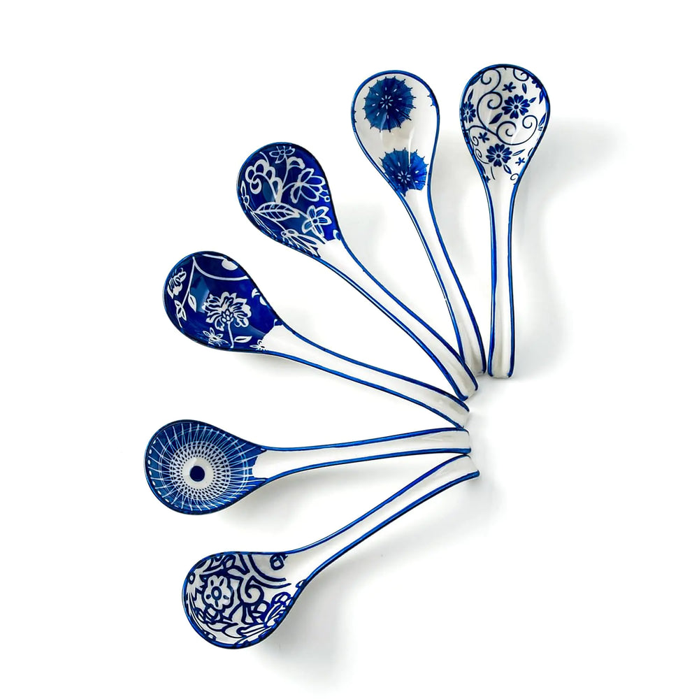 CERKIK Ceramic Asian Soup Spoon