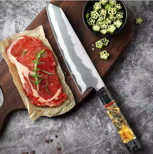 Damascus Steel Chef Knife - Suno Spartacus™ (One Piece)