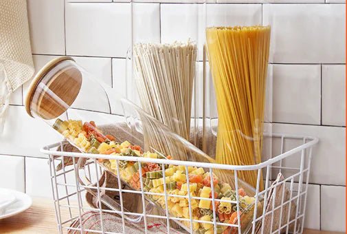 Transparent Pasta Can with Cup