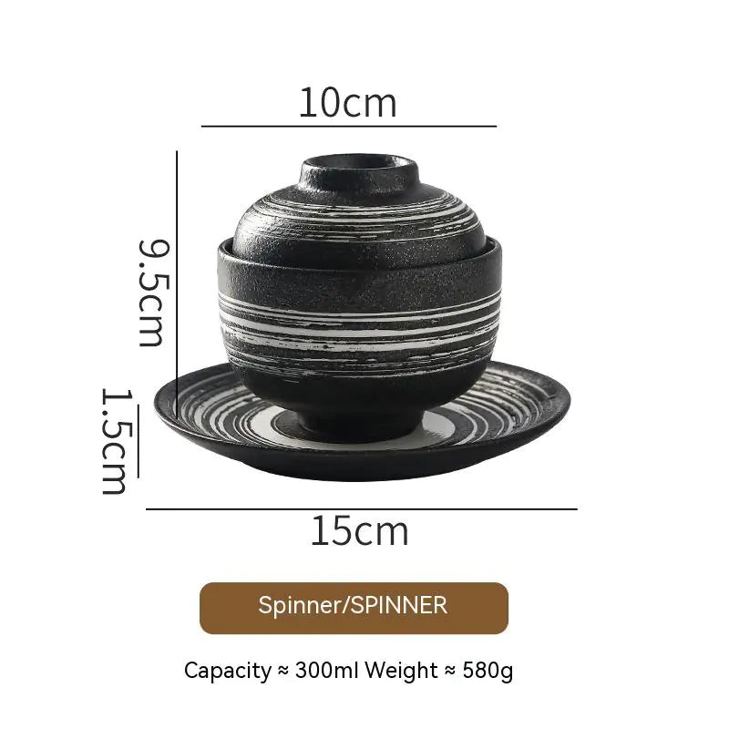 Ceramic Soup Bowl with Lid Tureen