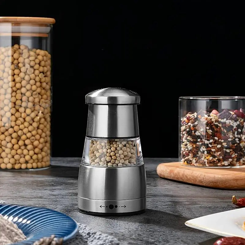 Stainless Steel and Glass Salt and Pepper Grinder Mill