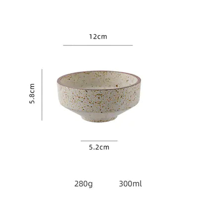 Rough Pottery Rice Bowl
