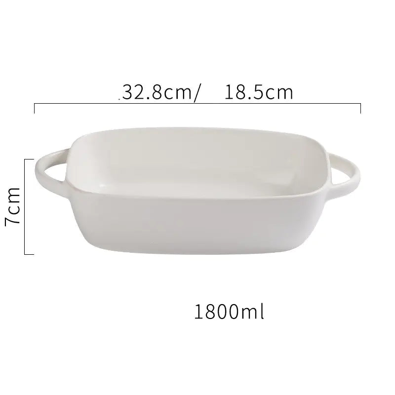 Ceramic Binaural Rectangular Bakeware Set