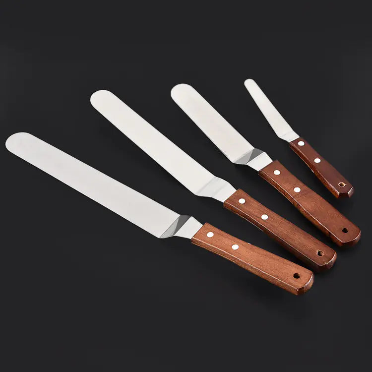 4-Piece Stainless Steel Baking Spatula Set