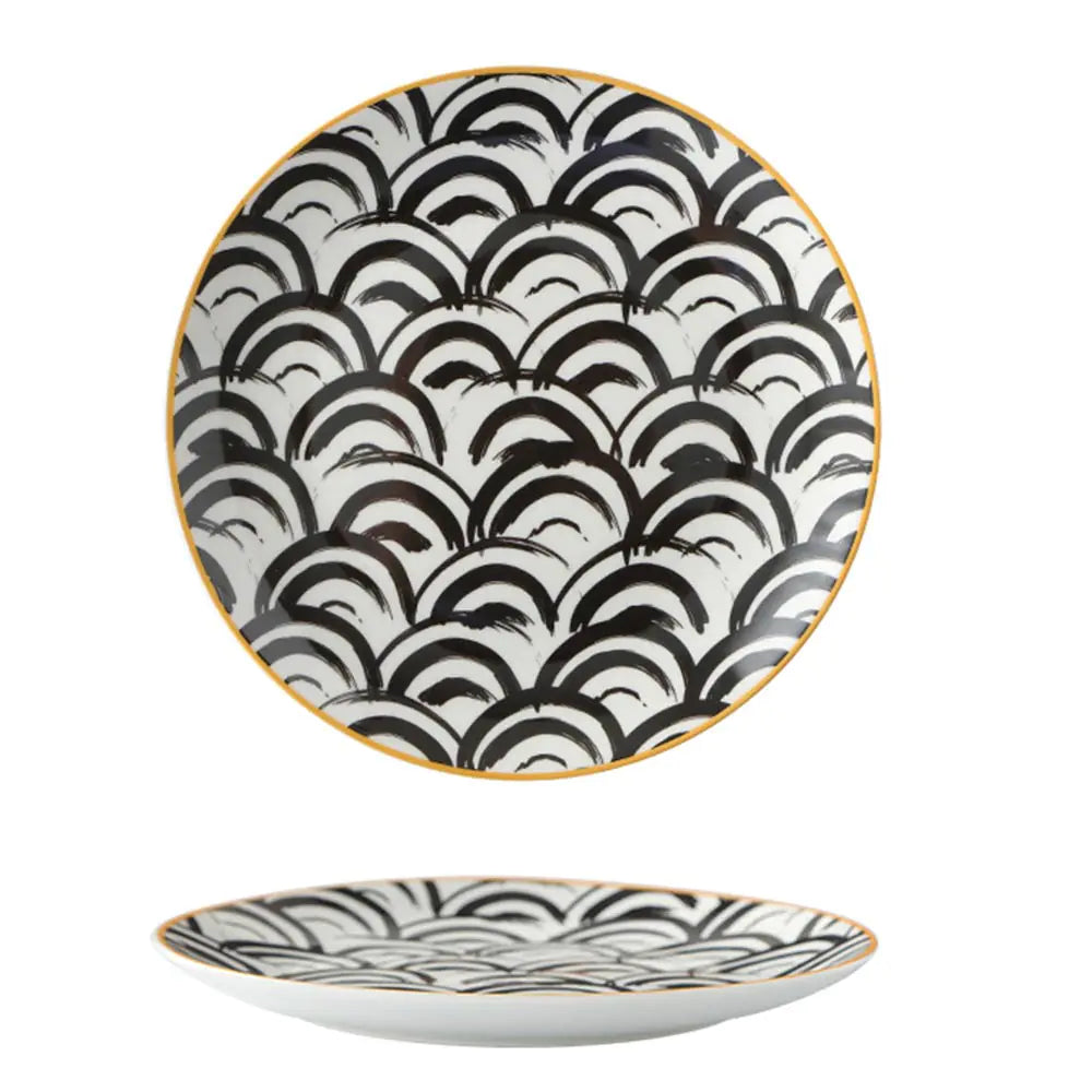 Nordic Ceramic Dish Set for Western Cuisine