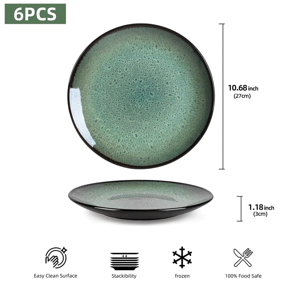 Emerald Steak Plate Set