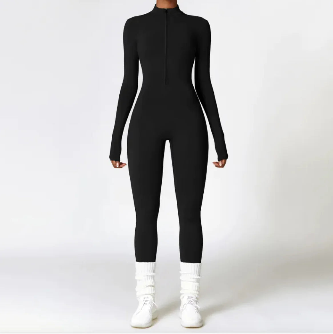 Warm Zipper Yoga Jumpsuit