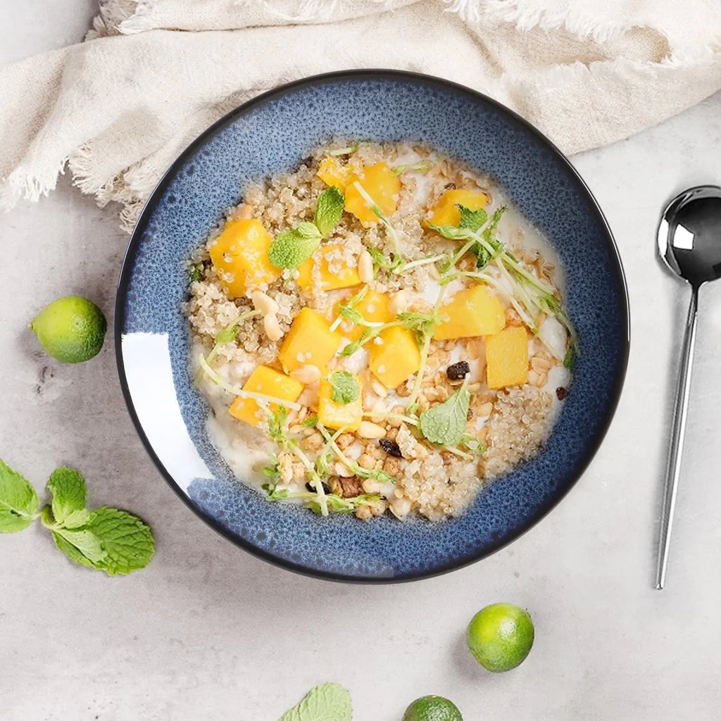 Bleu Steak Plate Set