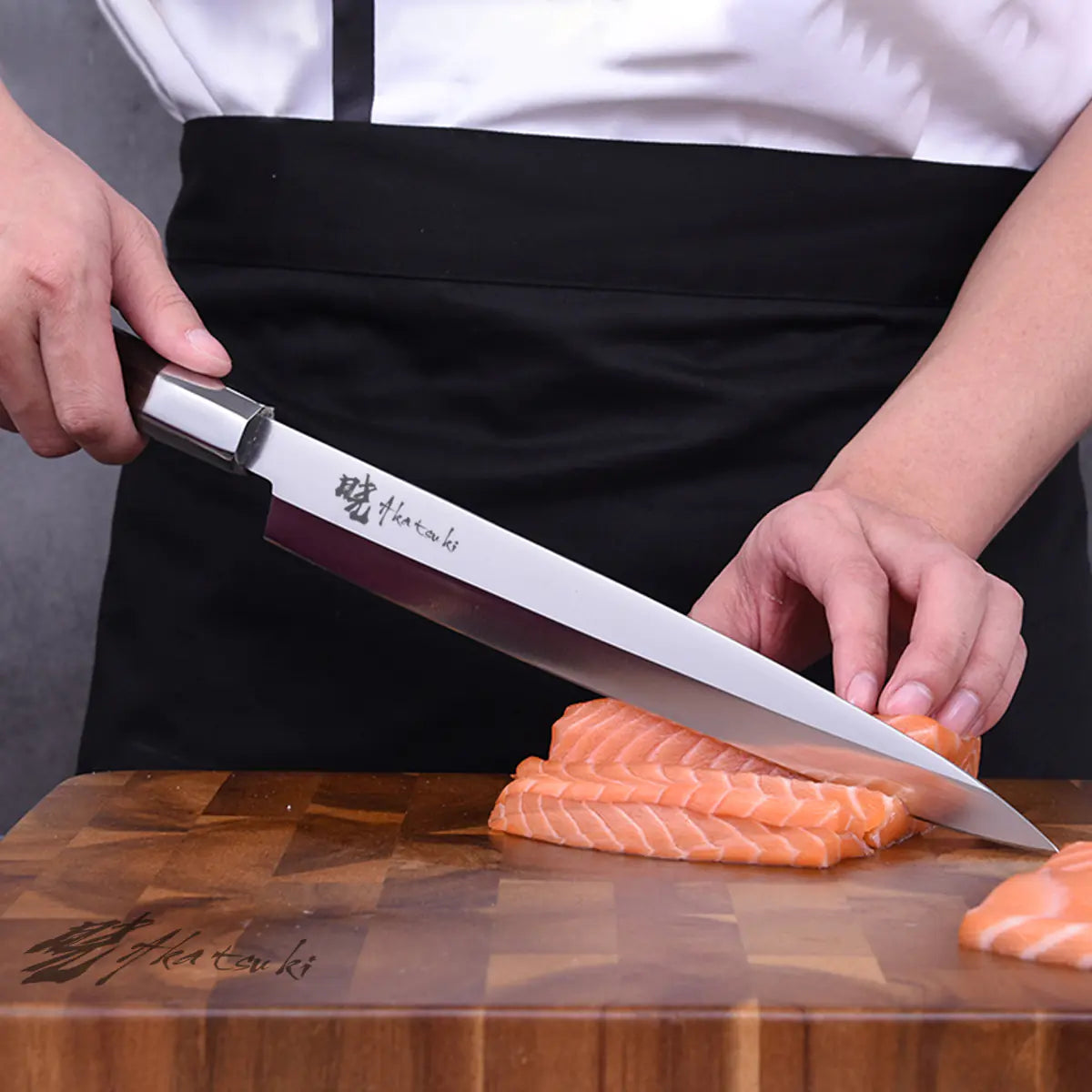 Stainless Steel Chef Knife Set with Wooden Handle