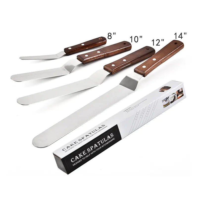 4-Piece Stainless Steel Baking Spatula Set