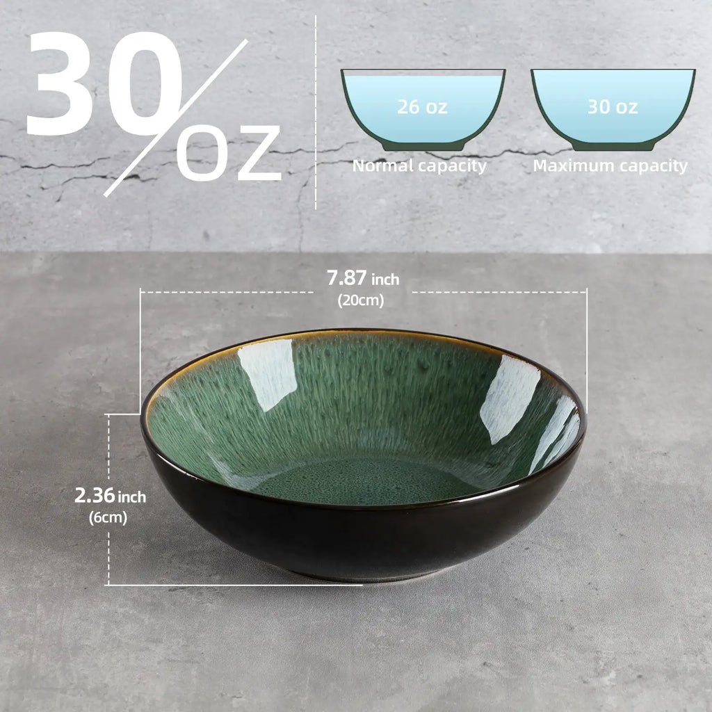 Peacock Green Bowl Set