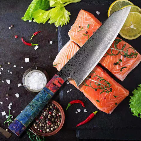 Damascus Steel Chef Knife - Suno Spartacus™ (One Piece)