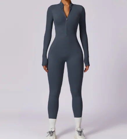 Warm Zipper Yoga Jumpsuit