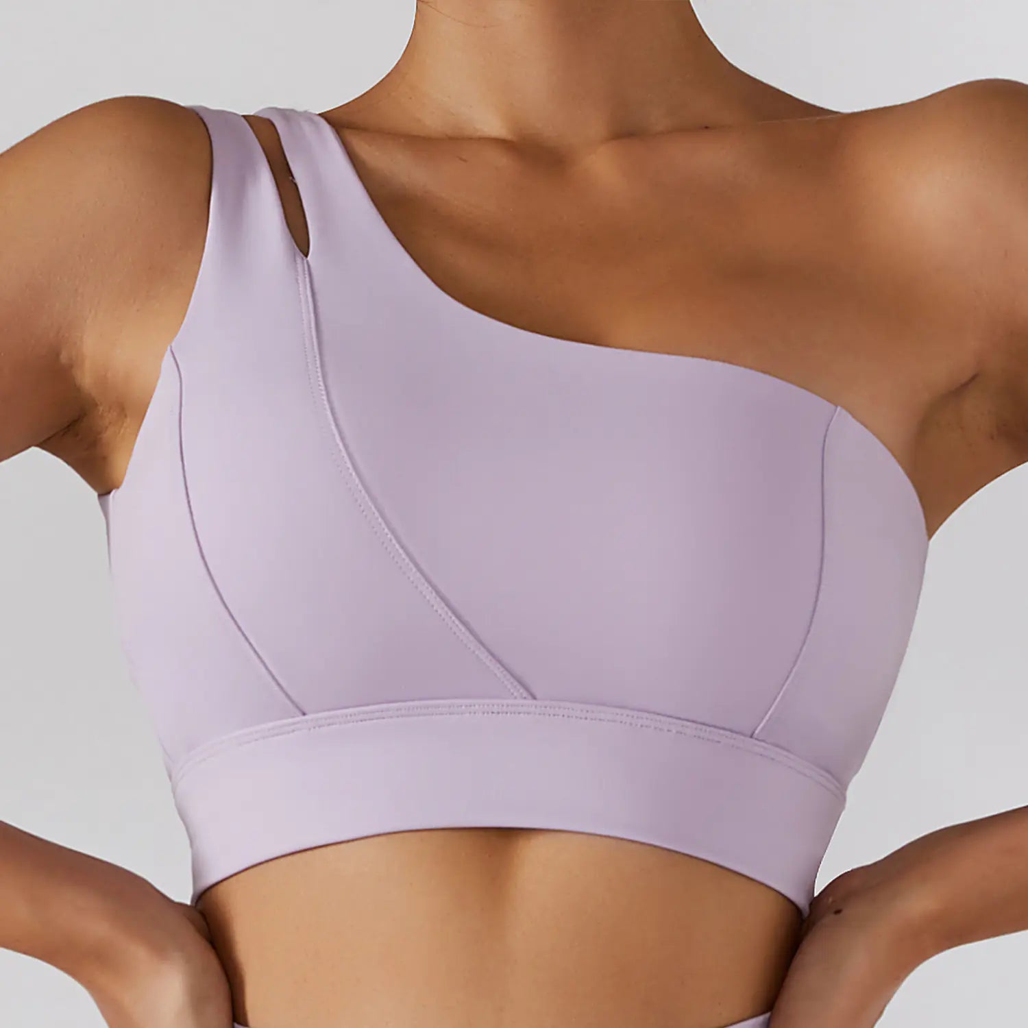 Ribbed Shoulder Stretch Yoga Bra