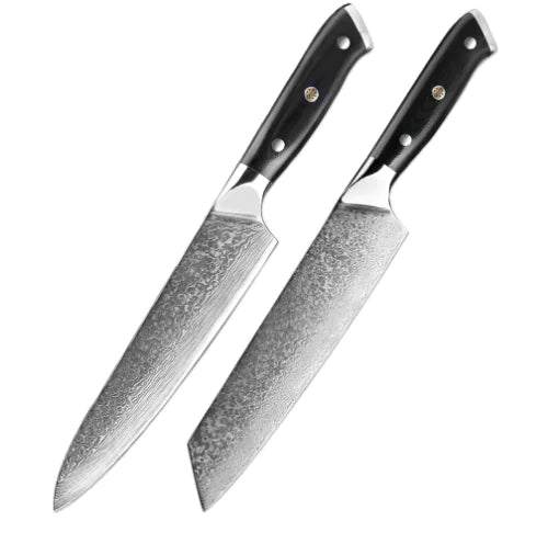 Elegance Nero 7-Piece Damascus Knife Set (One Set)