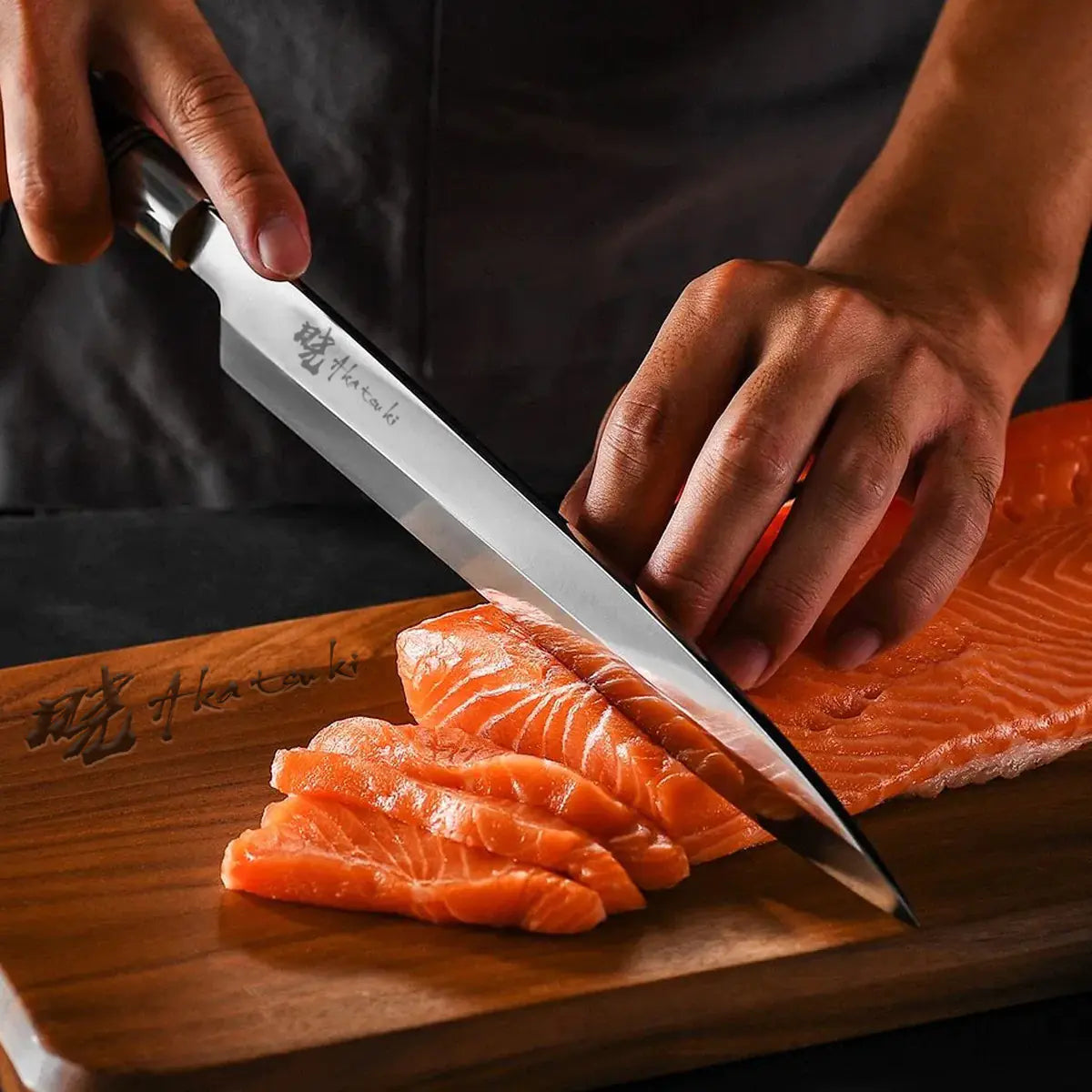Stainless Steel Chef Knife Set with Wooden Handle