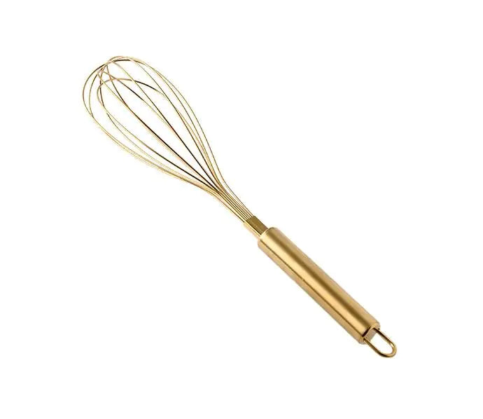 Gold Stainless Steel Whisk and Baking Tool Set