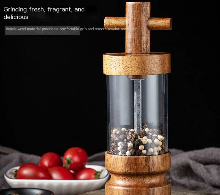 Pepper Grinder with Acrylic and Acacia Wood