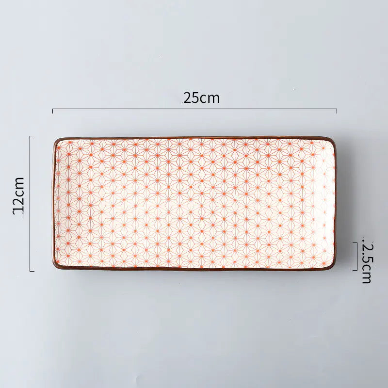 Nordic Japanese Underglaze Ceramic Small Fish Plate