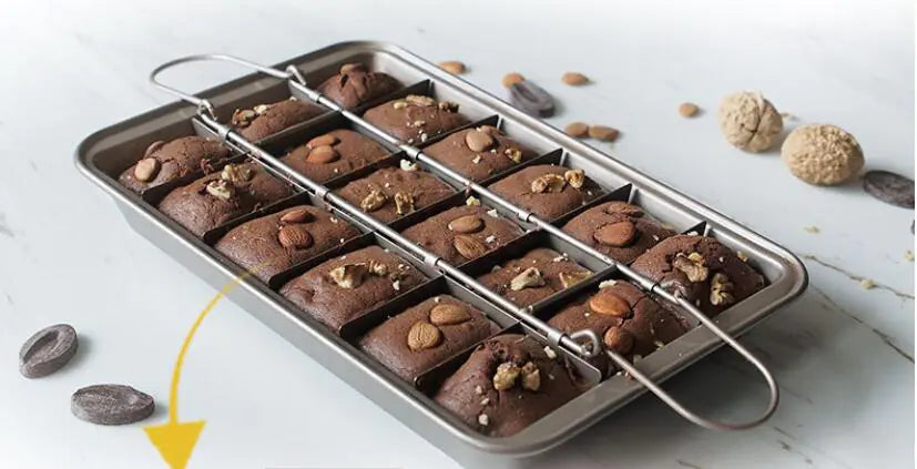 Brownie Baking Pan with Non-Stick Thick Base