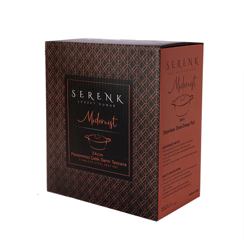 Serenk Modernist Stainless Steel Stock Pot