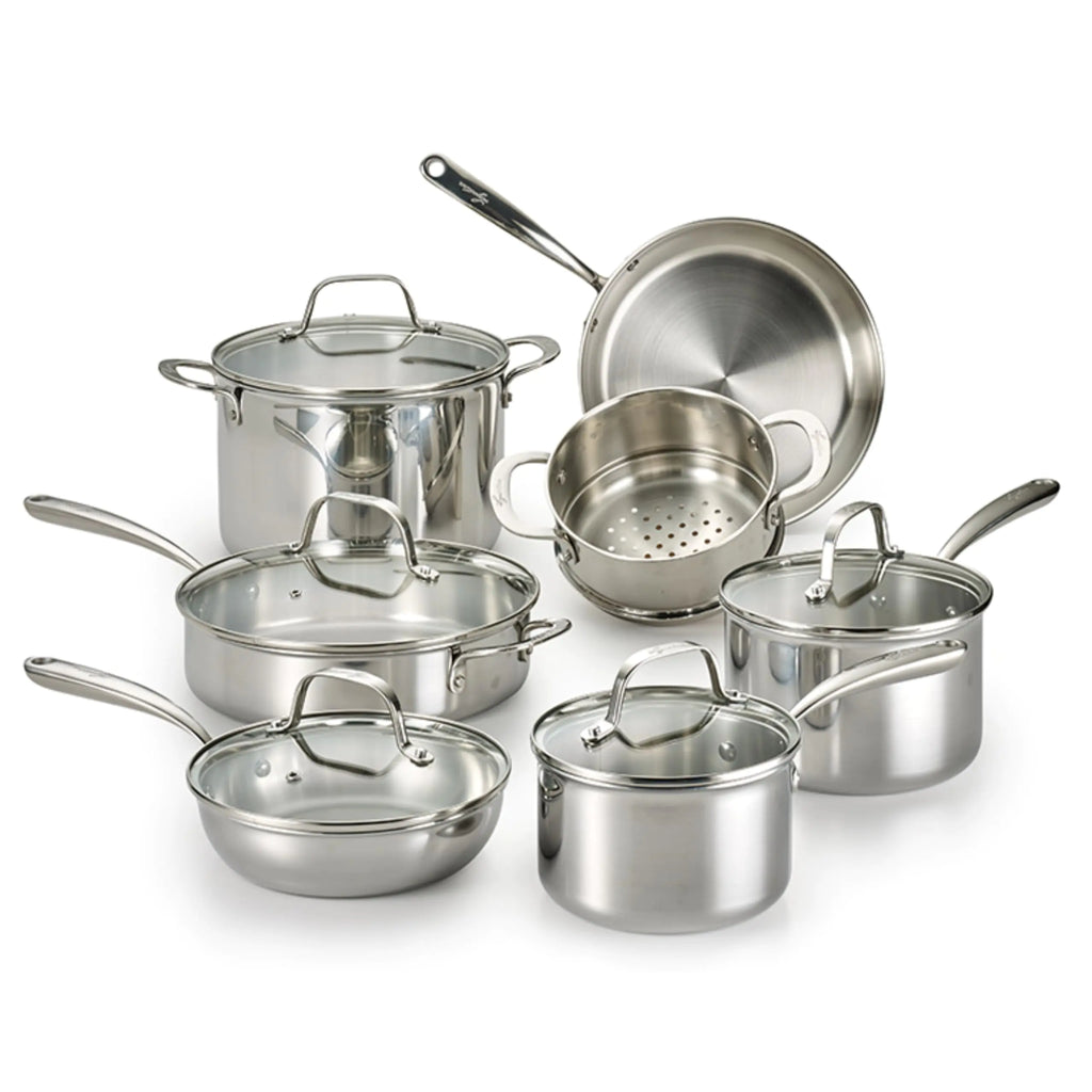 Lagostina 3 Ply Clad 12-pc Cookware Set Stainless Steel Pots and Pans Set