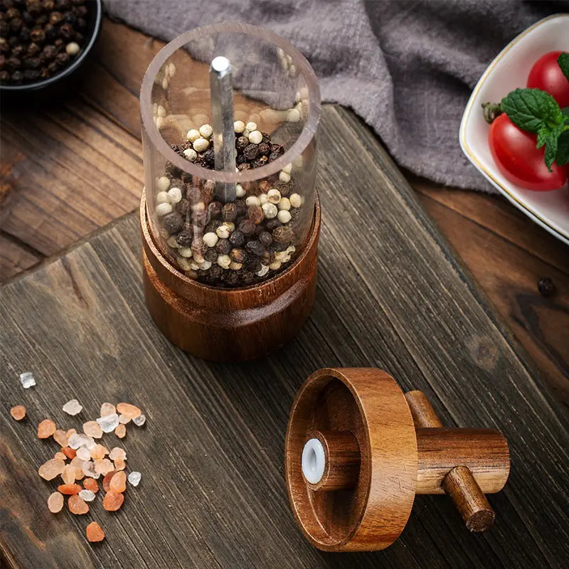 Pepper Grinder with Acrylic and Acacia Wood