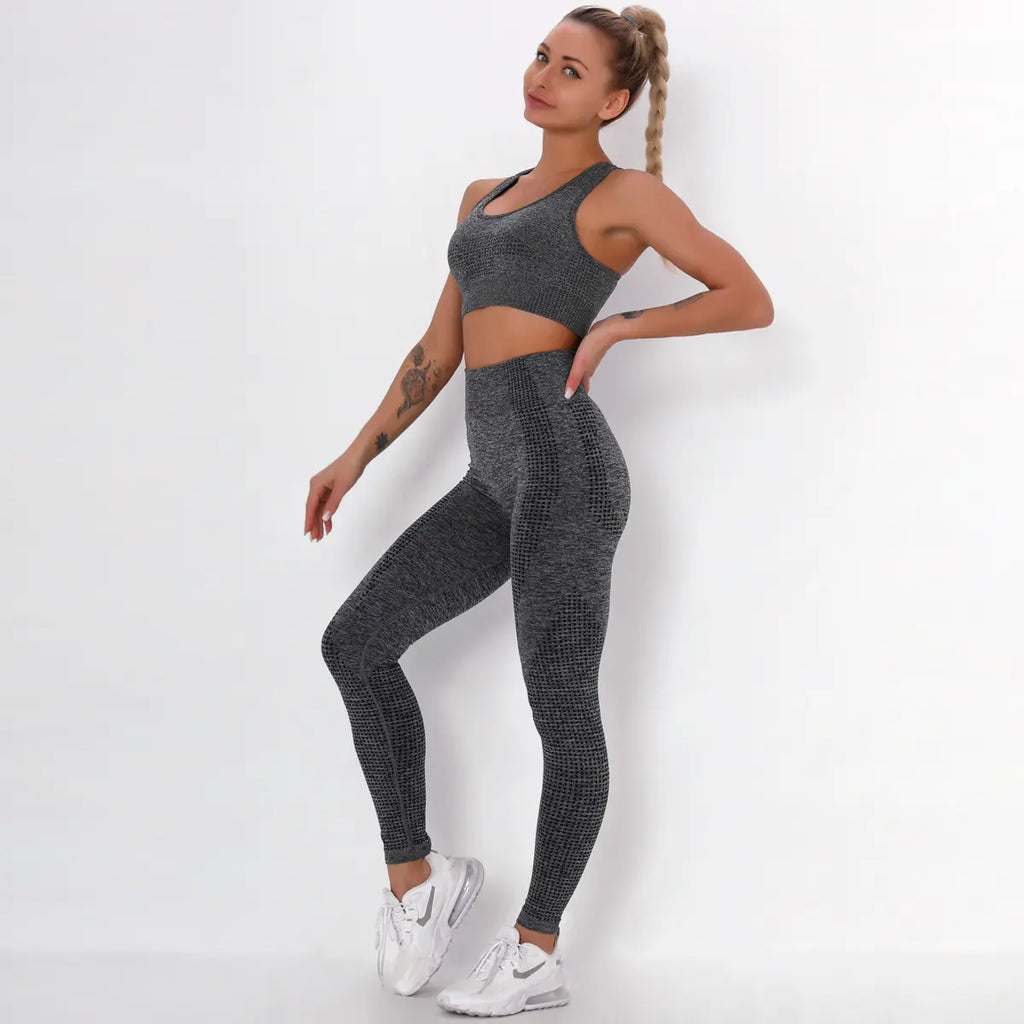 Seamless Knitted Yoga Fitness Set