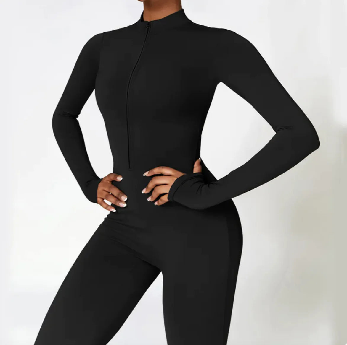 Warm Zipper Yoga Jumpsuit
